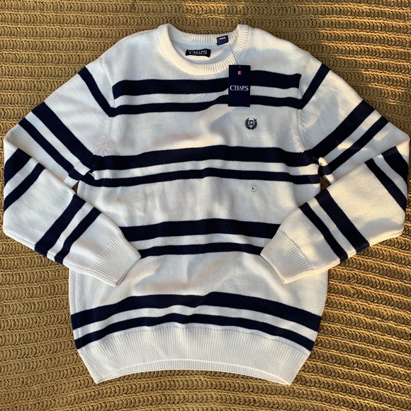 Chaps Other - Chaps Navy Blue and White Sweater